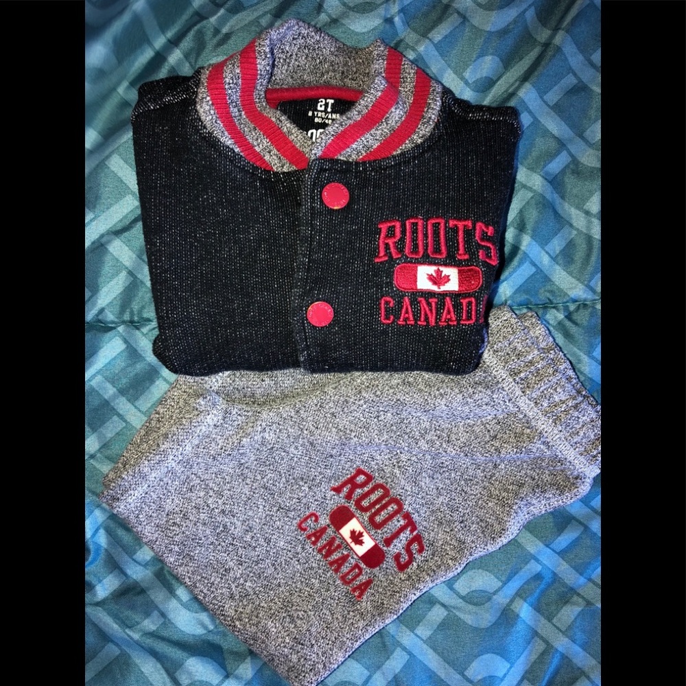 *SOLD* Roots Canada Jacket and Sweatpants. Size 2T